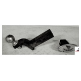 TRAILER HITCH BALL MOUNT WITH TENNESSEE TITANS METAL CHROME HITCH COVER