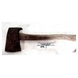VINTAGE SINGLE BIT AXE WITH WOODEN HANDLE