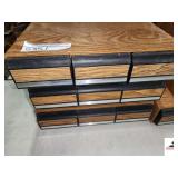 3-DRAWER CASSETTE HOLDER STORAGE- TAPES INCLUDED CONTENTS AND CONDITION OF TAPES IS UNKNOWN  GARAGE
