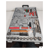 STEELCRAFT INDUSTRIAL 60PC HAND TOOL SET W/STORAGE DRAWER COMPLETE HARDWARE KIT - HAMMER, WRENCHES, SCREWDRIVERS, SOCKETS, PLIERS - HANGING NAILS, HOOKS, WALL MOUNTS