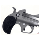 BOND ARMS ROUGHNECK DERRINGER 9MM 2.5" BARREL - STANDARD SIZE RUBBER GRIP - ROUGH FINISH - FRAME TYPE: HAND CANNON - STAINLESS STEEL FRAME - LENGTH: 4.5", HEIGHT: 3.75" - 2 SHOT CAPACITY - TRIGGER GUA