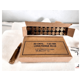 (2) LAKE CITY ARMORY AMMUNITION 7.62MM M118LR AMMO (40) ROUNDS TOTAL - SPECIAL MATCH GRADE FOR SNIPER RIFLE - DESIGNED FOR HIGH ACCURACY, LONG RANGE - 20 CARTRIDGES/BOX - SAMPLE PICTURE