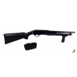 AMERICAN TACTICAL PUMP SHOTGUN 12GA 18.5" BARREL - MAG TUBE CAP MISSING - CARRY & USE WEAR - (3) WHITE MARKS, GLUE MARKS ON RECEIVER - MARKED "OTTOMANGUNS TURKEY" - CHECKERED BLACK SYNHETIC STOCK W/ C