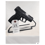 TAURUS G2C PISTOL SEMI-AUTO 9MM BLACK FINISH - TOP OF BARREL SHOWS SOME BLUING WEAR - BLUING SHOWS CARRY & USE WEAR - FRAME MODEL PT111 G2A - SN 1C102446