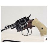 OMEGA  HS-300  REVOLVER .22 LR CAL DOUBLE ACTION - CYLINDER IS TIGHT - IVORY COLOR CHECKERED PLASTIC GRIPS MARKED HS - BARREL MARKED GERMANY - SN 307551