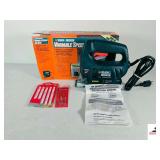 BLACK & DECKER 3.2 AMP 12V VARIABLE SPEED JIGSAW JS200 - (2) 3/4" MILWAUKEE METAL CUTTING BLADES - (1) MILWAUKEE BI METAL JIGSAW BLADE SET