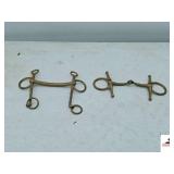 ENGLISH PELHAM BRASS ALLOY  HORSE BIT-FULL CHEEK SNAFFLE BIT MADE OF AGED IRON