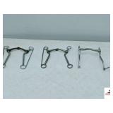 WESTERN CURB OR GRAZING BIT W/ LOW PORT METAL SHANKS