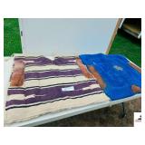 LEATHER SIDE PAD WITH CUT AWAY- BLUE PAD, WORN ON TOP