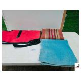RED PADDED COVER - (2) BRAIDED SADDLE PADS