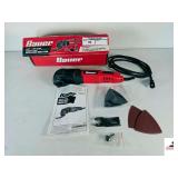 BAUER 3 AMP VARIABLE SPEED OSCILLATING MULTI TOOL 19101-B  - CONSTANT SPEED & POWER UNDER CONTROL - INCLUDES 3/8" BAUER PLUNGE BLADE - SANDING PAD -EXTRA PIN - (3) 120 GRIT SANDPAPER