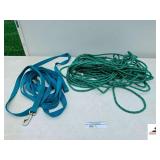 NYLON LUNGE LINE- NYLON ROPE, SHOWS USE-