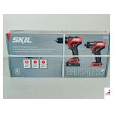 SKIL BRUSHLESS PWRCORE 12V DRILL DRIVER & IMPACT DRIVER KIT - EACH WITH BATTERY - (1) CHARGER - NEW IN BOX