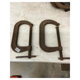 2 large C-clamps