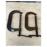 2 large C-clamps