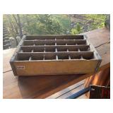 Vintage yellow Coca-Cola wooden crate