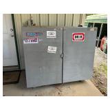 Metal rolling cabinet and contents