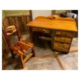 Oak desk and chair- beautiful