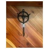 Longhorn wrought iron hook