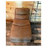 Microsuede chaise lounger