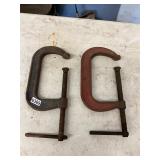 2 large C-clamps