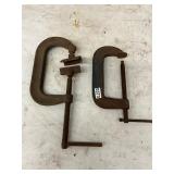 2 large C-clamps
