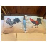 2- rooster pillows