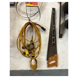 Drop light, saws
