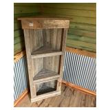 Wood corner shelf