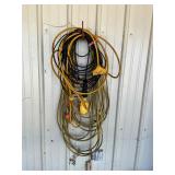 Drop light, extension cords