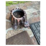 Concrete turtle planter