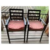 2- metal non swivel bar stools