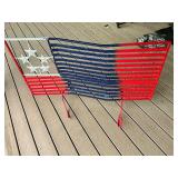 Metal American flag red white and blue