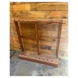 Wooden 10 fishing rod holder