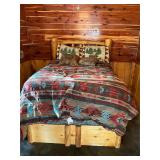 Log Bed- Full size, complete with bedding