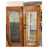 Oak and glass French doors