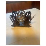 Metal cowboy boot decor