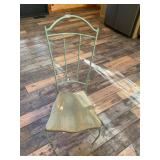 Green metal chair