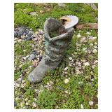 Concrete boot planter