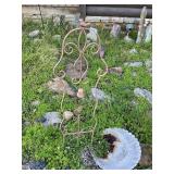 Metal mushroom decor with bell