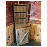 Wood book case with storage