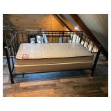 Metal day bed with mattress