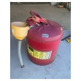 Justrite 5 gallon metal gas can