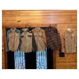 5- Large nice long sleeve button up shirts
