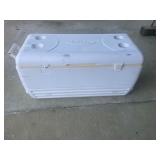 Large white igloo cooler