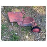 Vintage pedal tractor as seen
