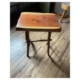 Square wood table