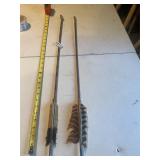 2- wood arrows with arrowhead ends