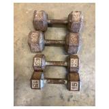 90 lbs dumbbells. 2- 30 and 2- 15