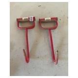 2- metal hay hooks